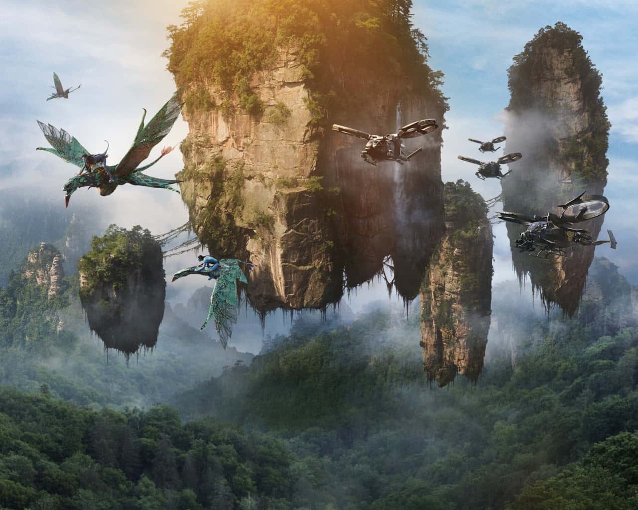Avatar Pandora, Pandora, golden sunset, HD Desktop Wallpaper