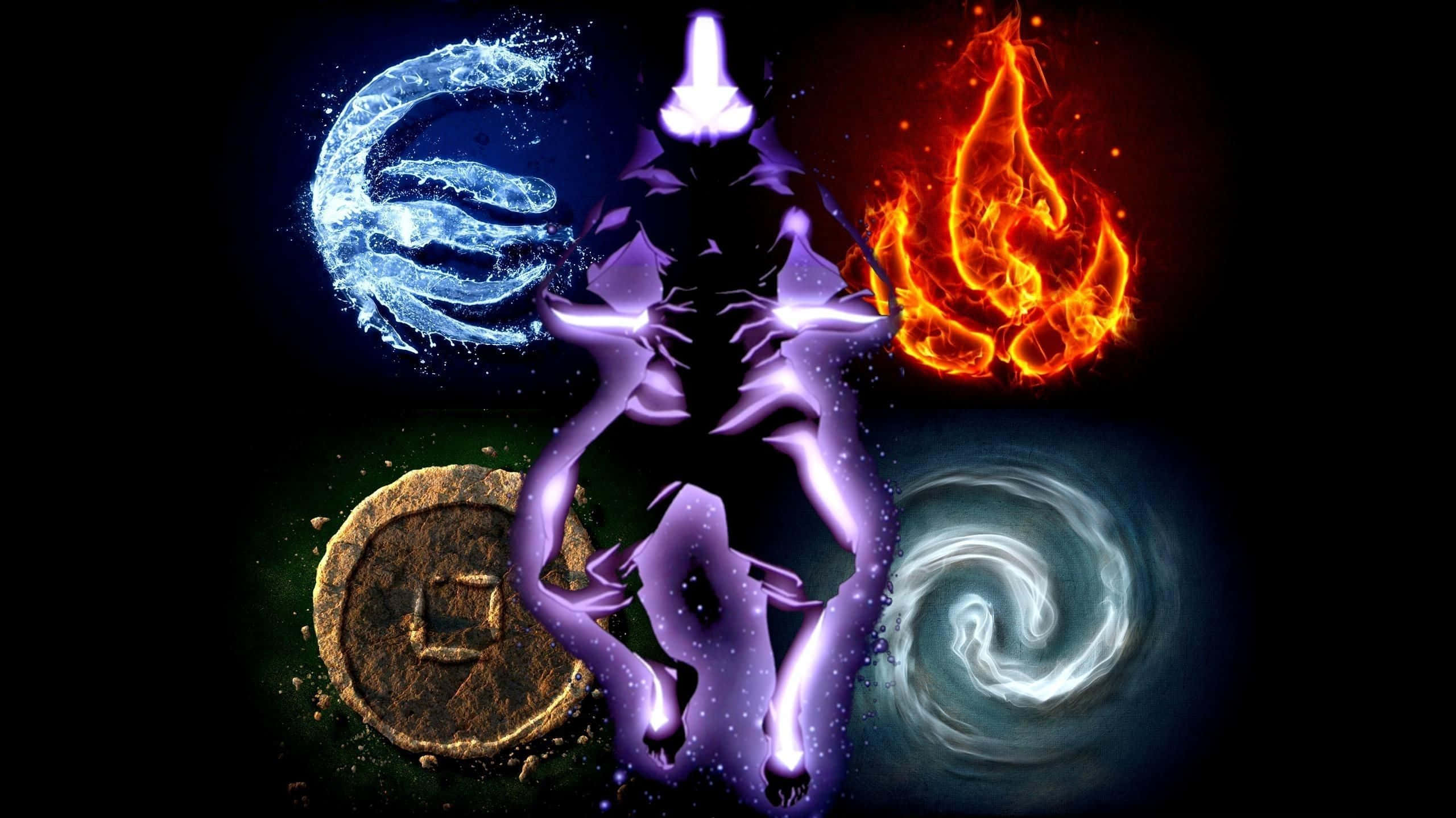 Avatar, elemental symbols, water, 2K Desktop Wallpaper