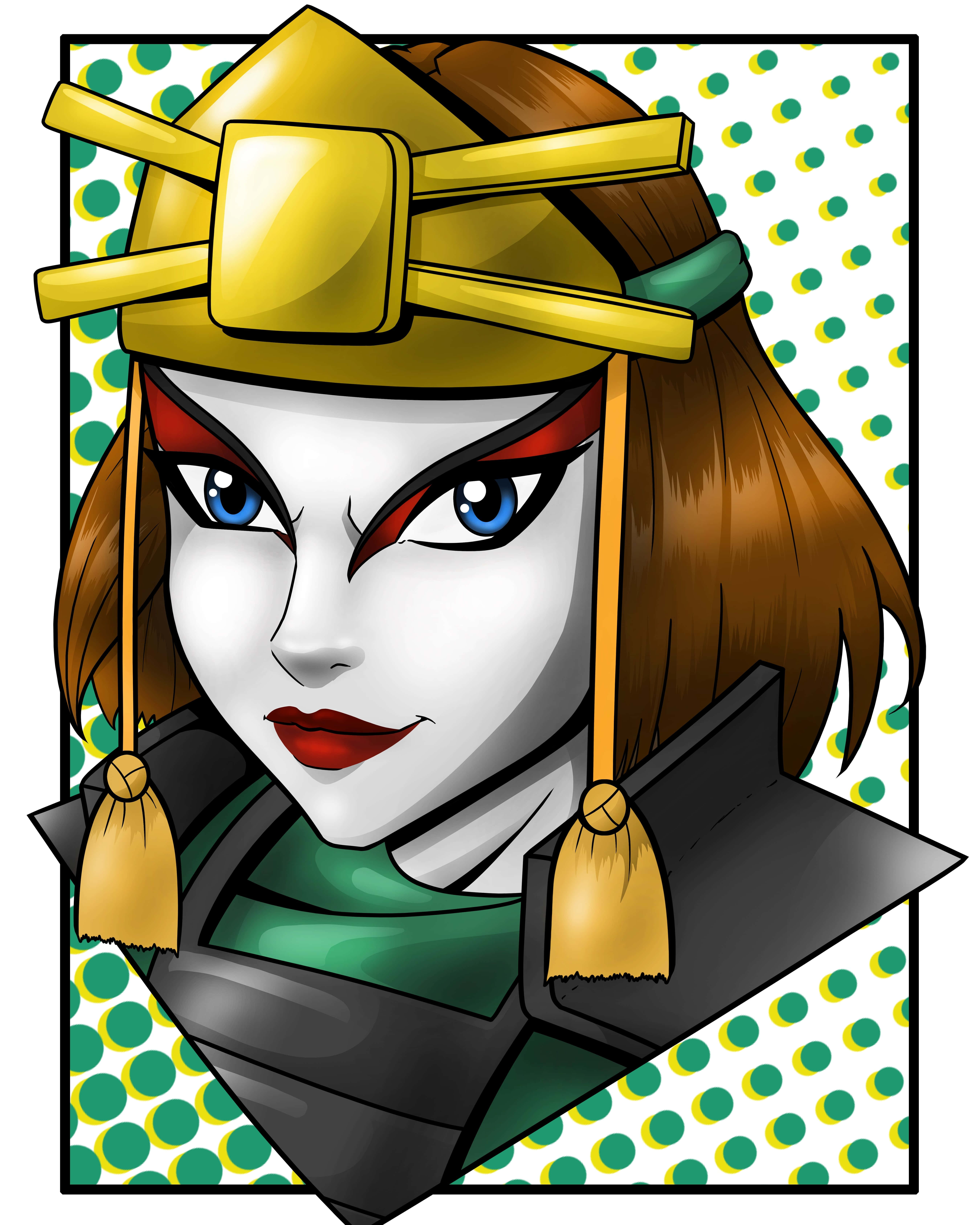 Avatar The Last Airbender, Suki, white face paint, 5K Phone Wallpaper