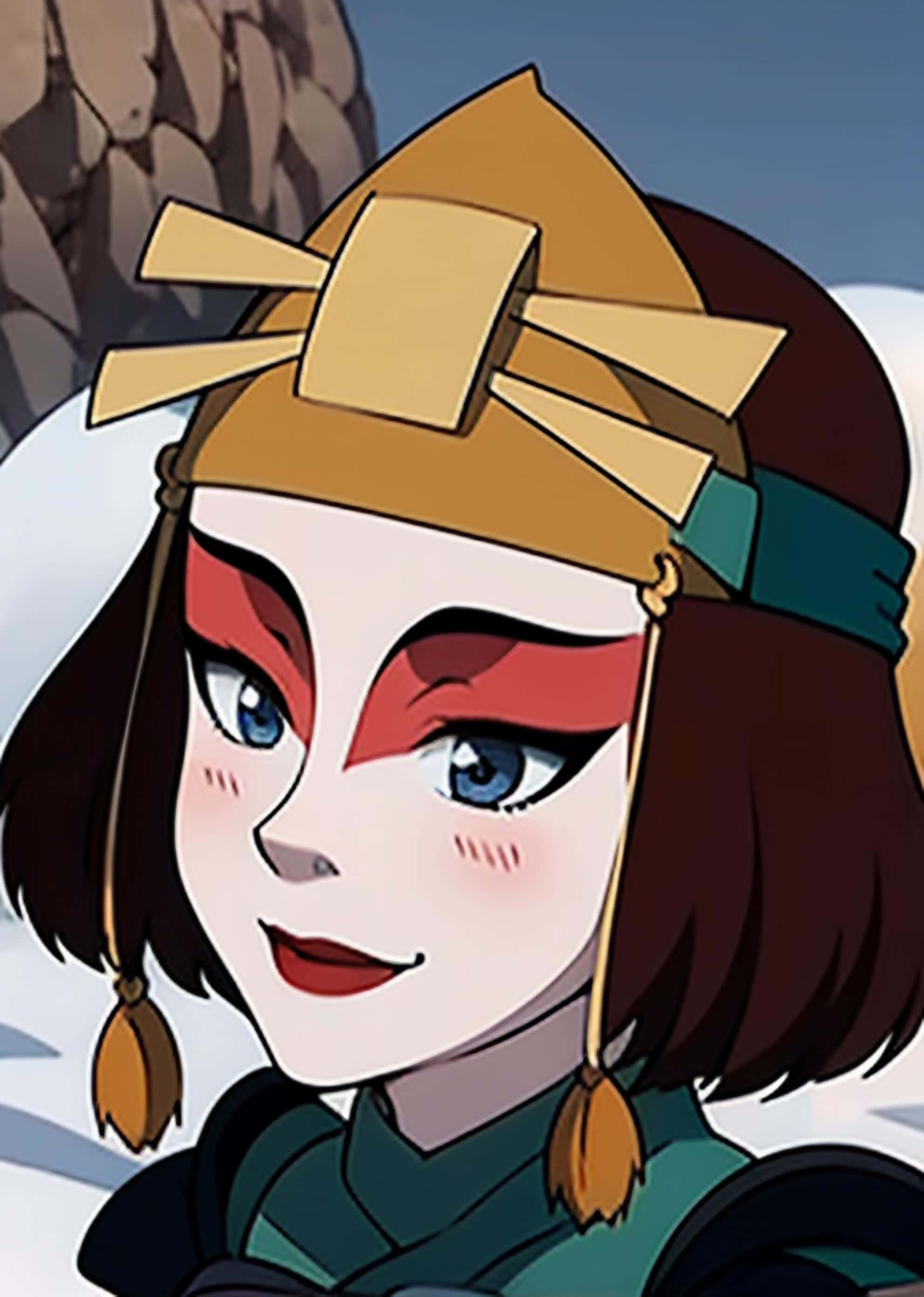 Avatar The Last Airbender, Suki, blue eyes, 2K Phone Wallpaper
