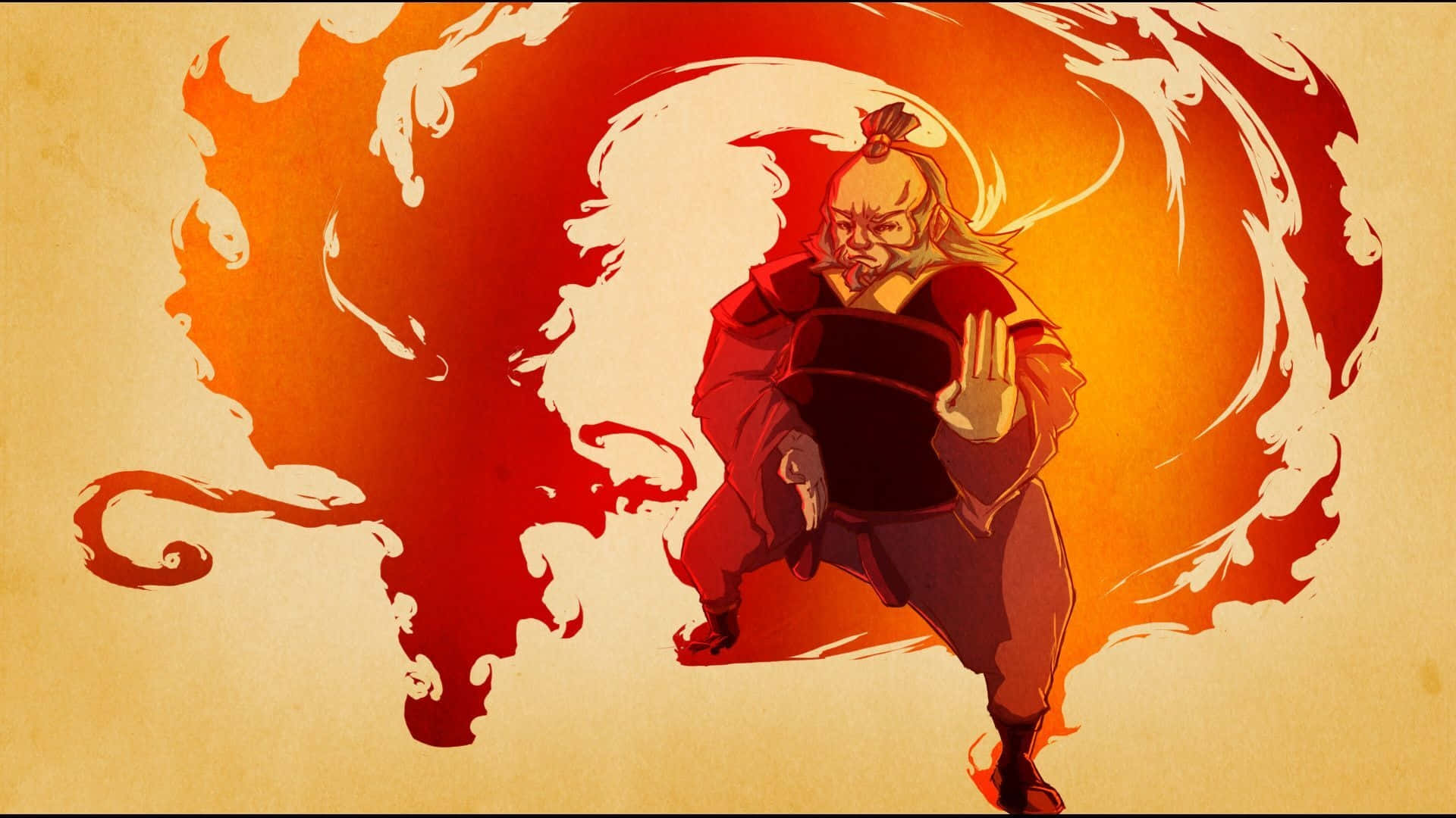 Uncle Iroh, red robes, firebending, Full HD Desktop Wallpaper
