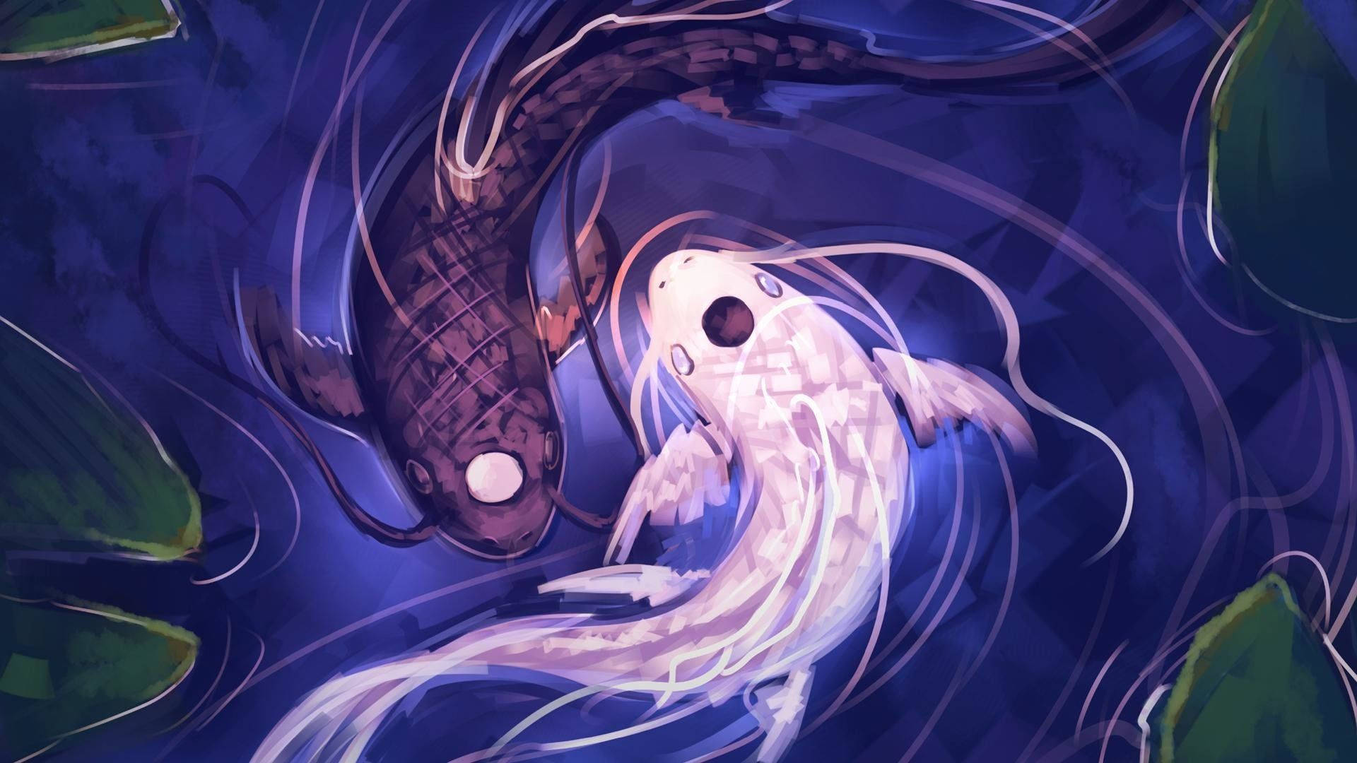 Avatar The Last Airbender, yin yang fishes, koi fish, Full HD Desktop Wallpaper