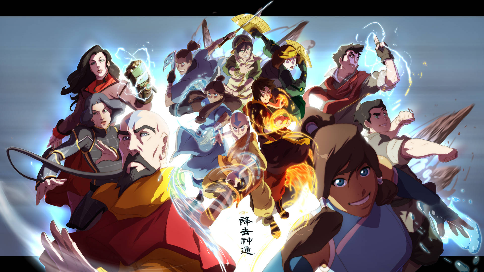 Avatar The Last Airbender, anime, elemental benders, Full HD Desktop Wallpaper