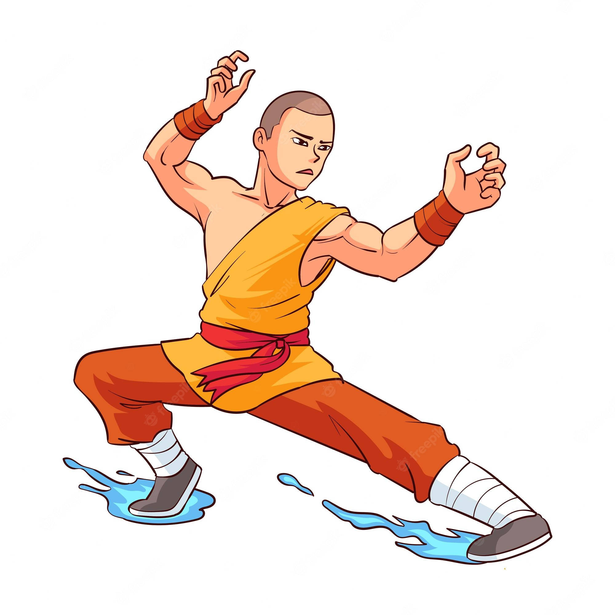Avatar The Last Airbender, cartoon monk, orange robes, Full HD Desktop Wallpaper