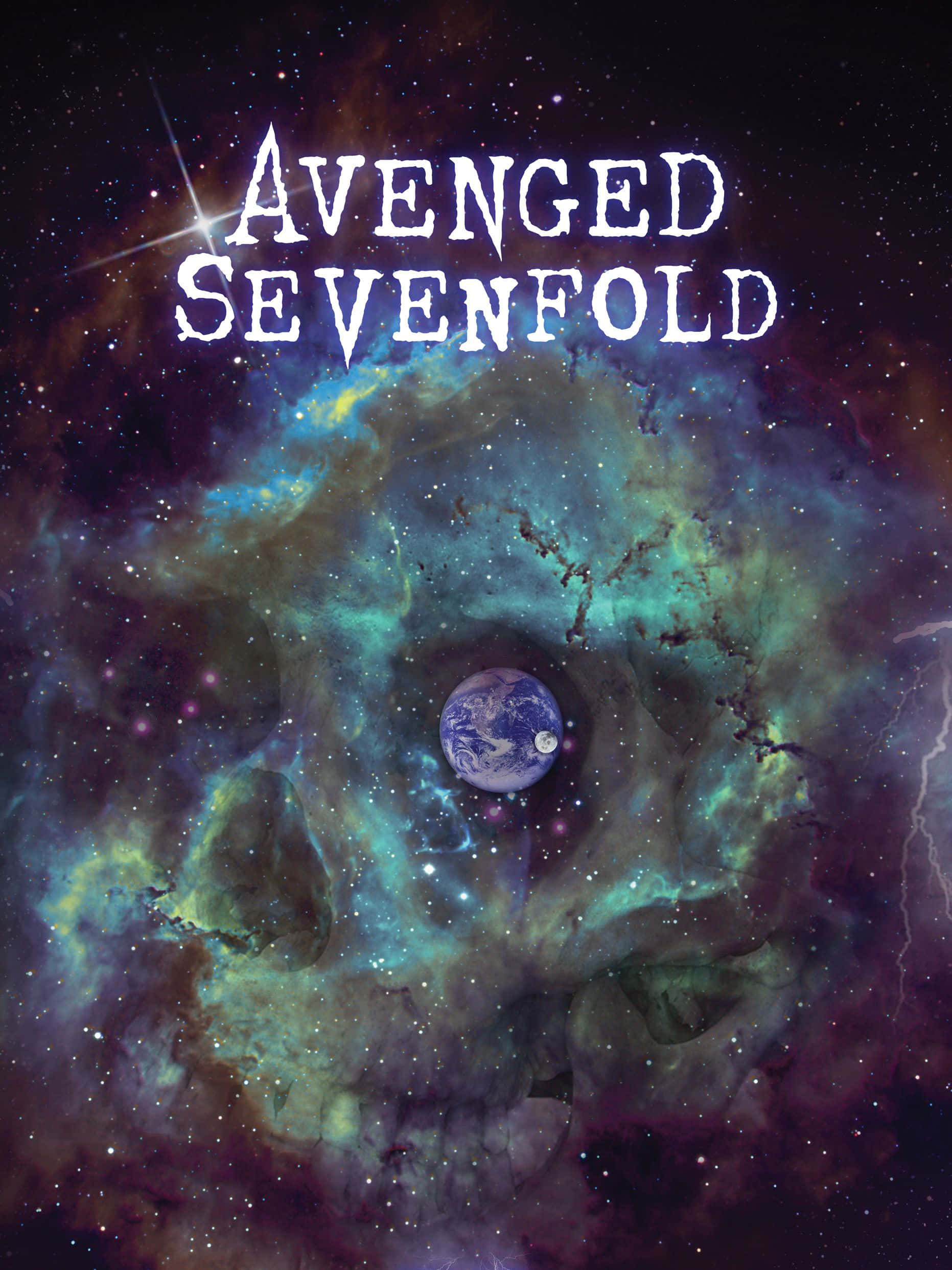 Avenged Sevenfold, cosmic skull nebula, Earth, Full HD Phone Wallpaper