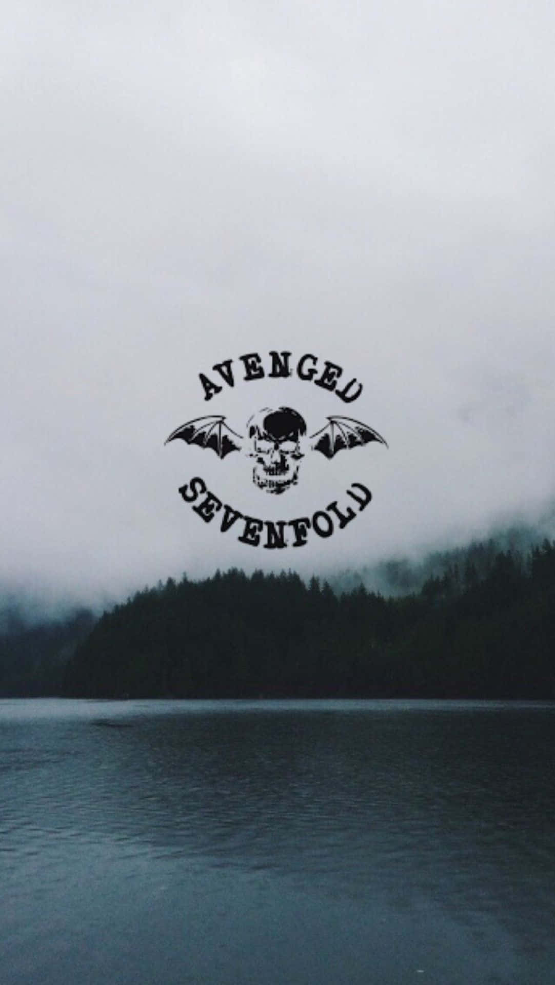 Avenged Sevenfold, black Avenged Sevenfold logo, misty lake, Full HD Phone Wallpaper