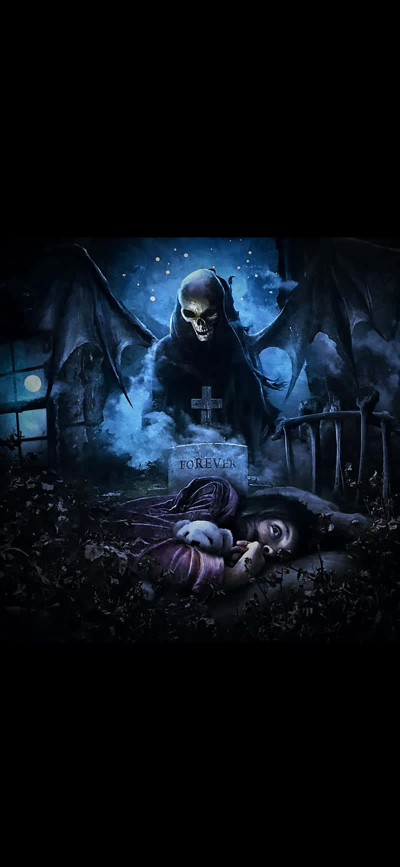 Avenged Sevenfold, skeletal figure, bat wings, HD Phone Wallpaper