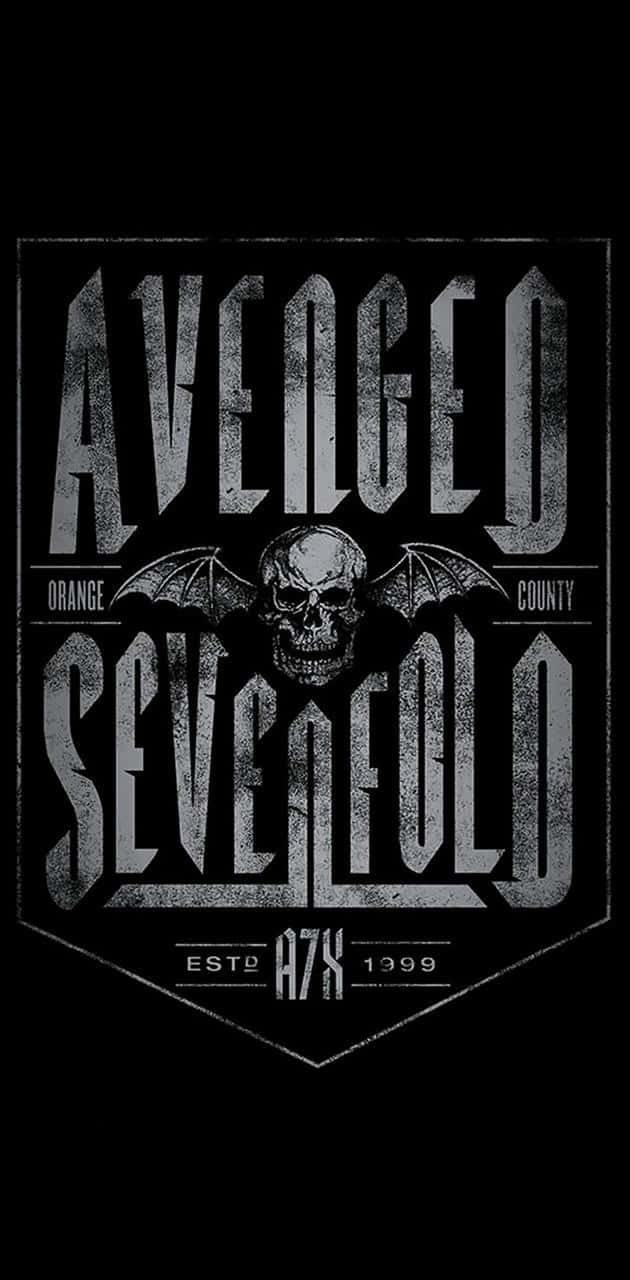 Avenged Sevenfold, skull and wings, black and white distressed logo, HD Phone Wallpaper