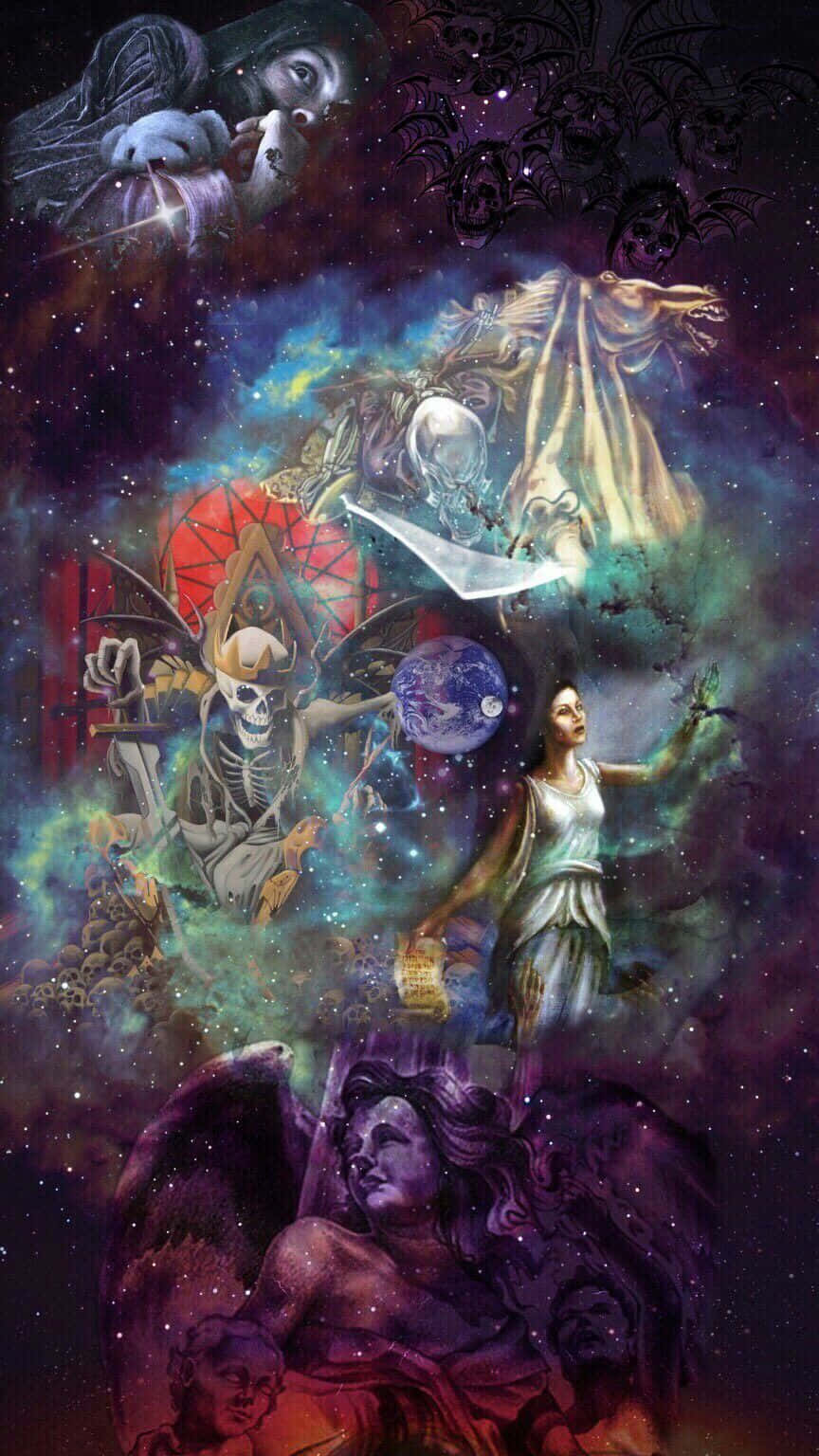 Avenged Sevenfold, iPhone, skeletal figures, HD Phone Wallpaper