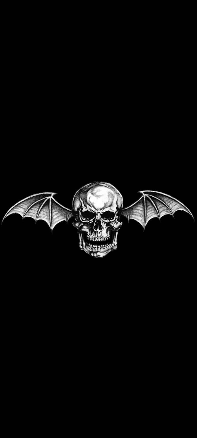 Avenged Sevenfold, skull with wings, black background, HD Phone Wallpaper