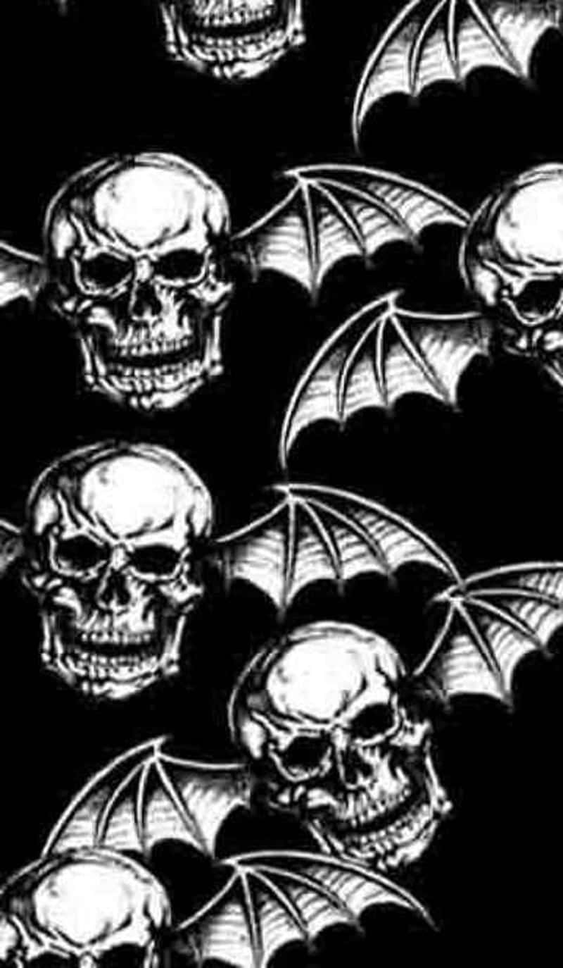 Avenged Sevenfold, skulls, bats, HD Phone Wallpaper