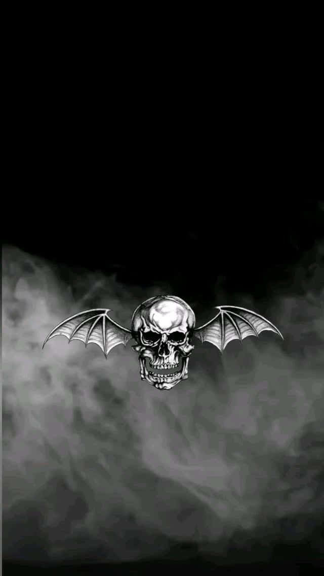 Avenged Sevenfold, skull with wings, bat wings, SD Phone Wallpaper