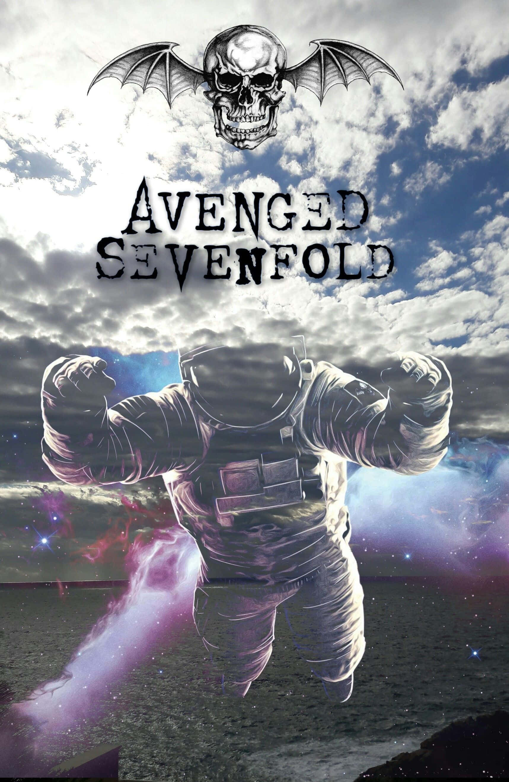 Avenged Sevenfold, muscular astronaut, space suit, 2K Phone Wallpaper