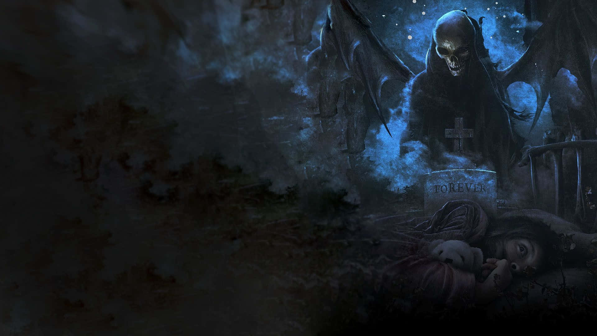Avenged Sevenfold, grim reaper, bat-like wings, Full HD Desktop Wallpaper