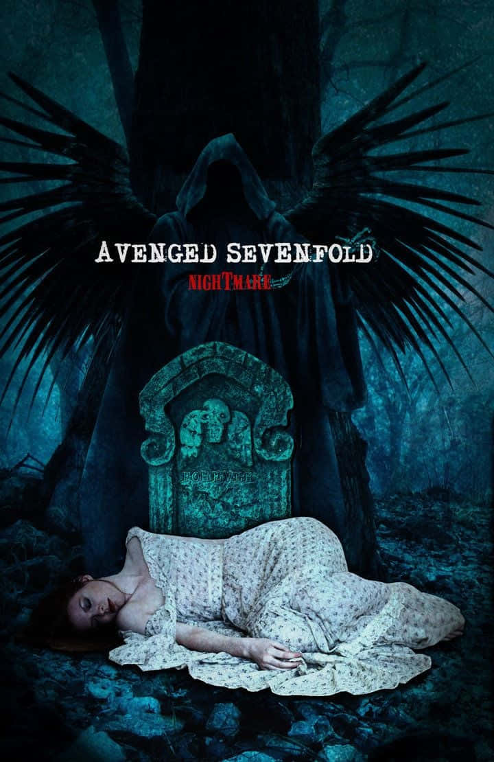 Avenged Sevenfold, hooded figure, black wings, SD Phone Wallpaper
