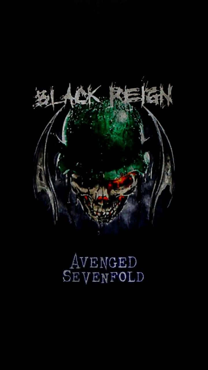 Avenged Sevenfold, green skull, glowing red eyes, HD Phone Wallpaper