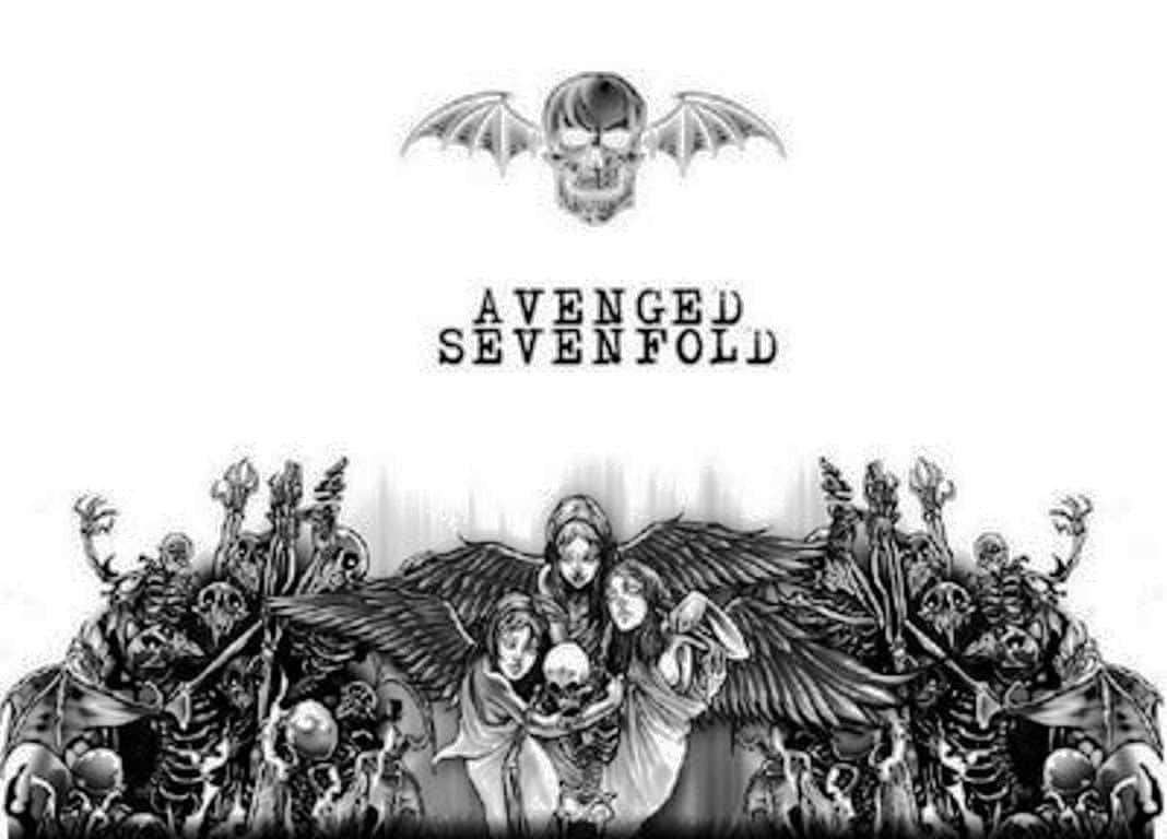 Avenged Sevenfold, winged angel, skull, SD Desktop Wallpaper