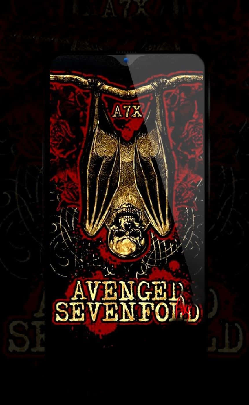 Avenged Sevenfold, dark red, gold, HD Phone Wallpaper