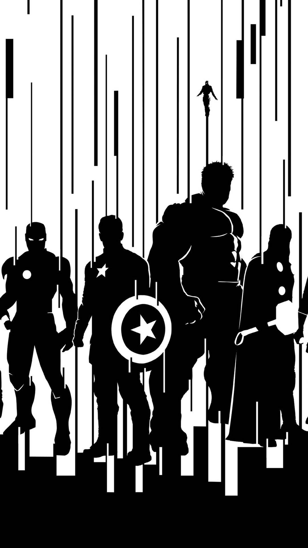 Avengers, iPhone X, minimalist, Full HD Phone Wallpaper