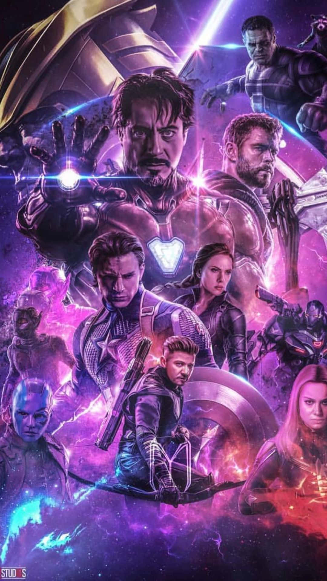 Avengers Endgame, iPhone, cosmic battle scene, Full HD Phone Wallpaper