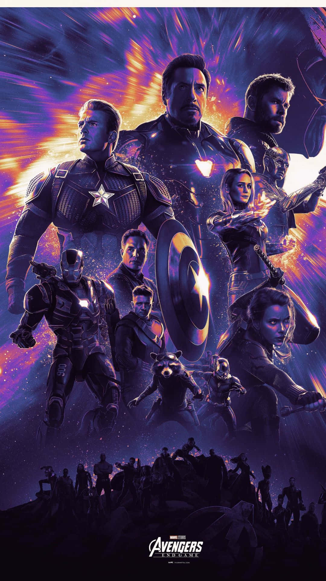 Avengers Endgame, iPhone, purple gold, Full HD Phone Wallpaper