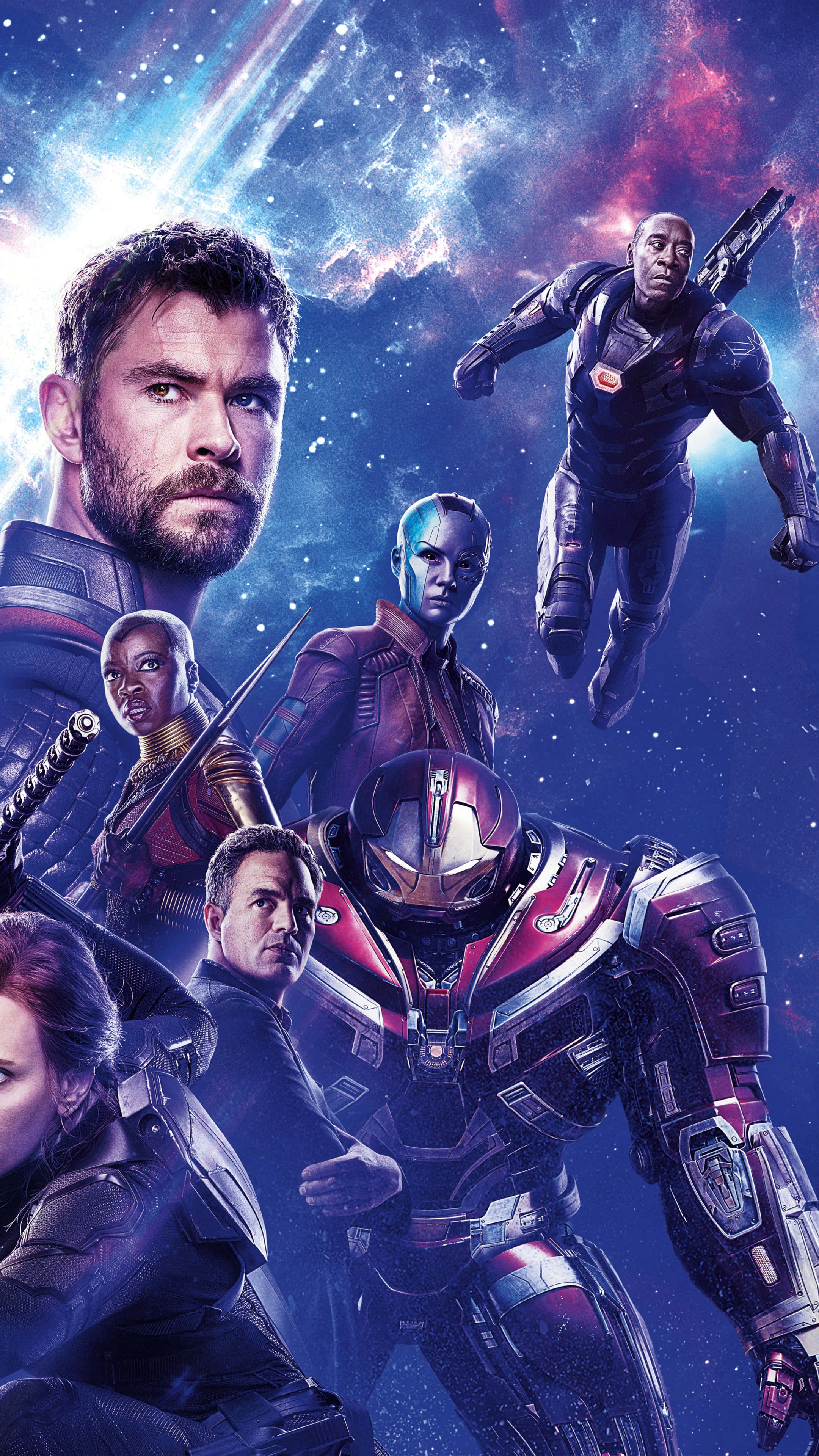 Avengers Endgame, iPhone, cosmic superhero team, 4K Phone Wallpaper