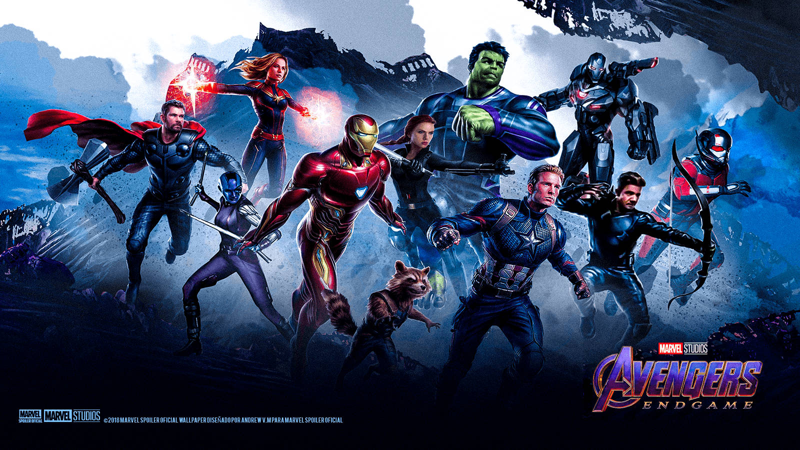 Avengers Endgame, Avengers, stormy mountain backdrop, HD Desktop Wallpaper