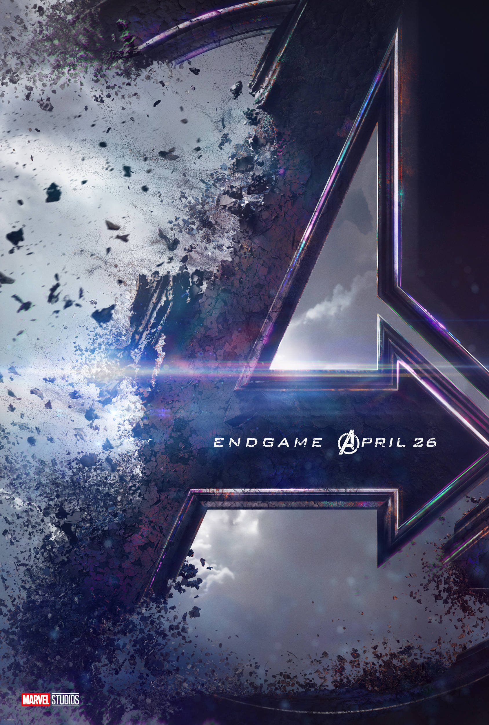 Avengers Endgame, Avengers logo, cosmic debris, Full HD Phone Wallpaper