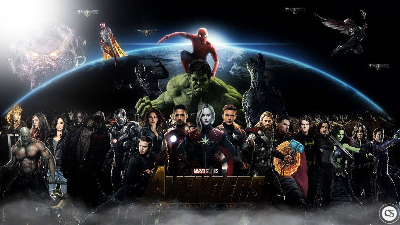 Avengers Infinity War, Avengers, cosmic battle scene, HD Desktop Wallpaper