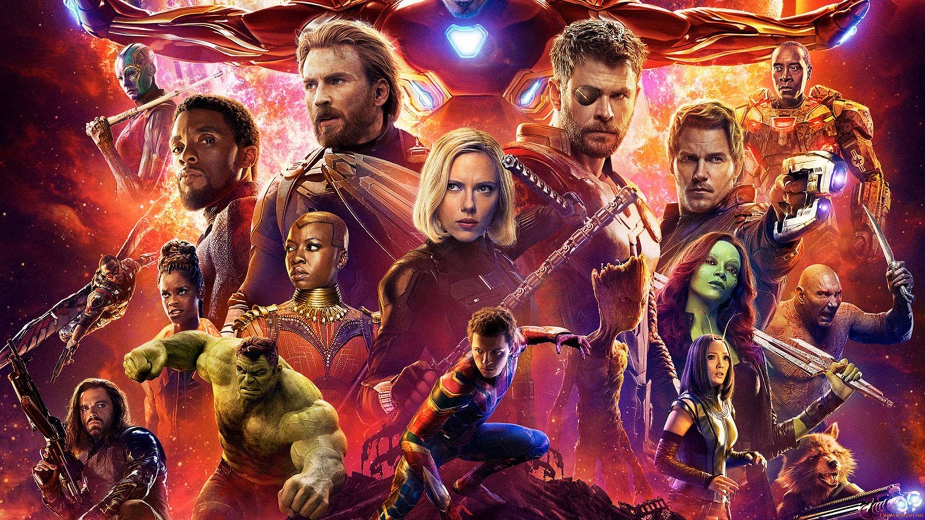 Avengers Infinity War, cosmic explosion, glowing energy effects, HD Desktop Wallpaper