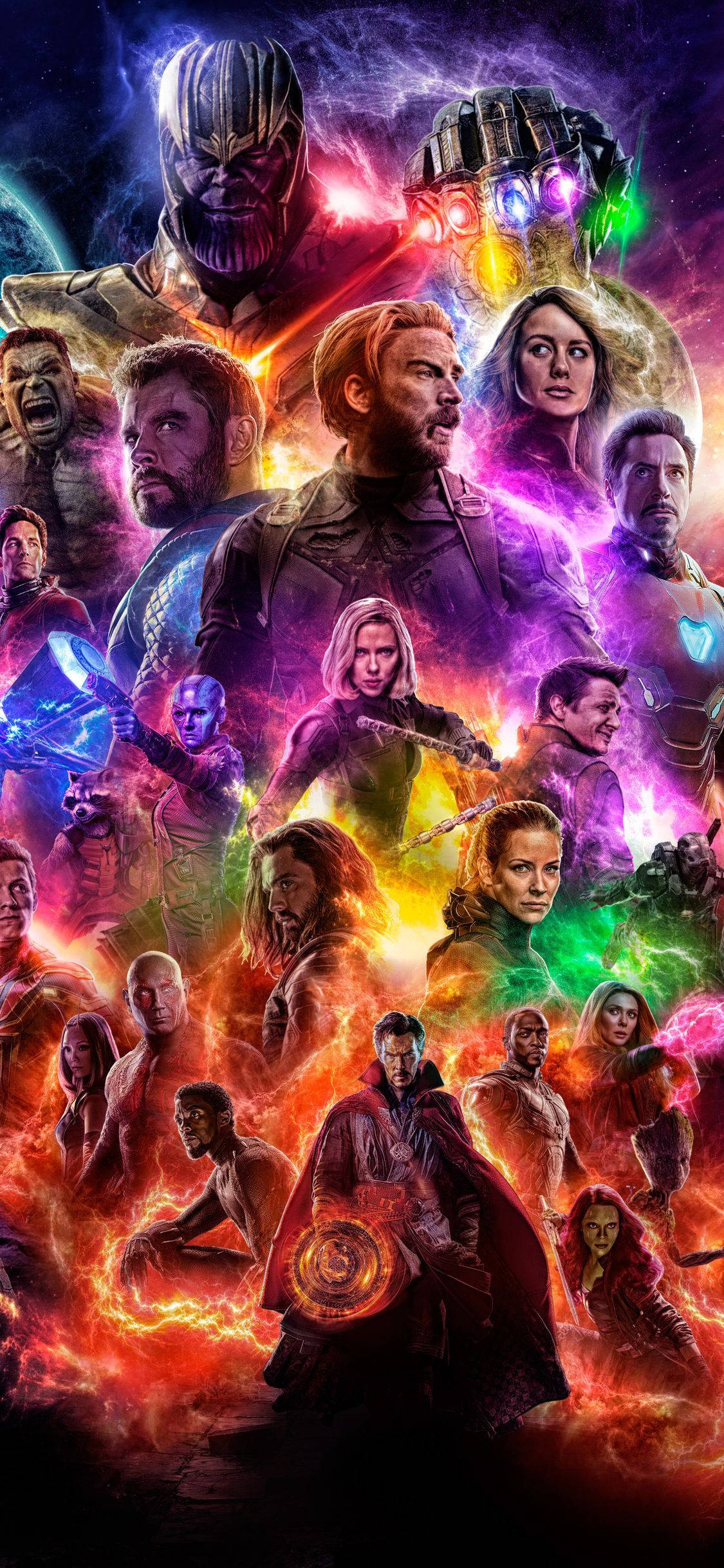 Avengers, iPhone X, fiery energy, Full HD Phone Wallpaper