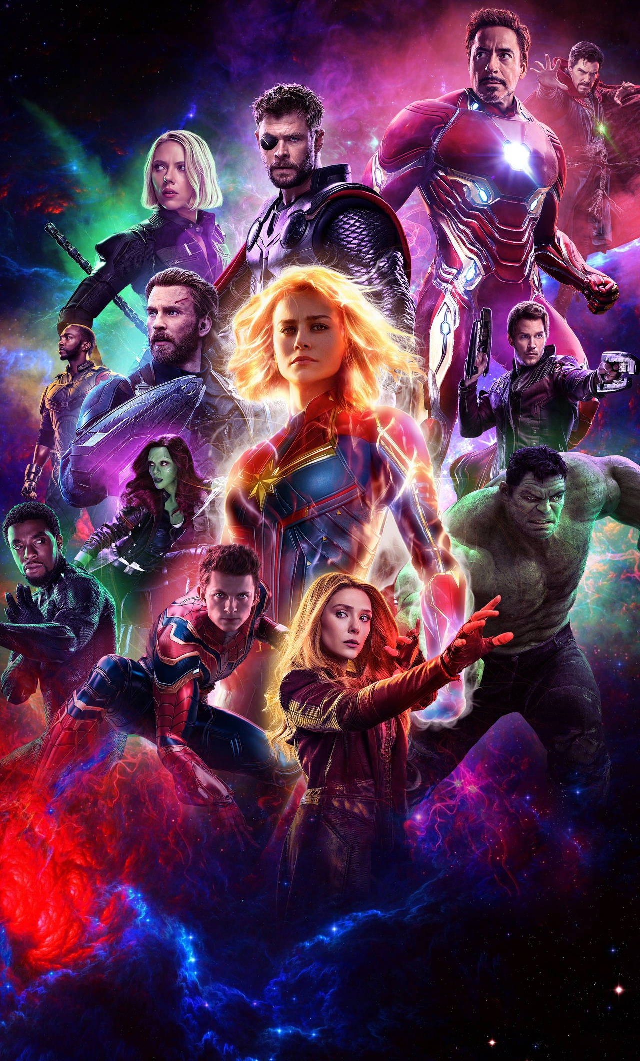 Avengers, iPhone X, purple red, Full HD Phone Wallpaper