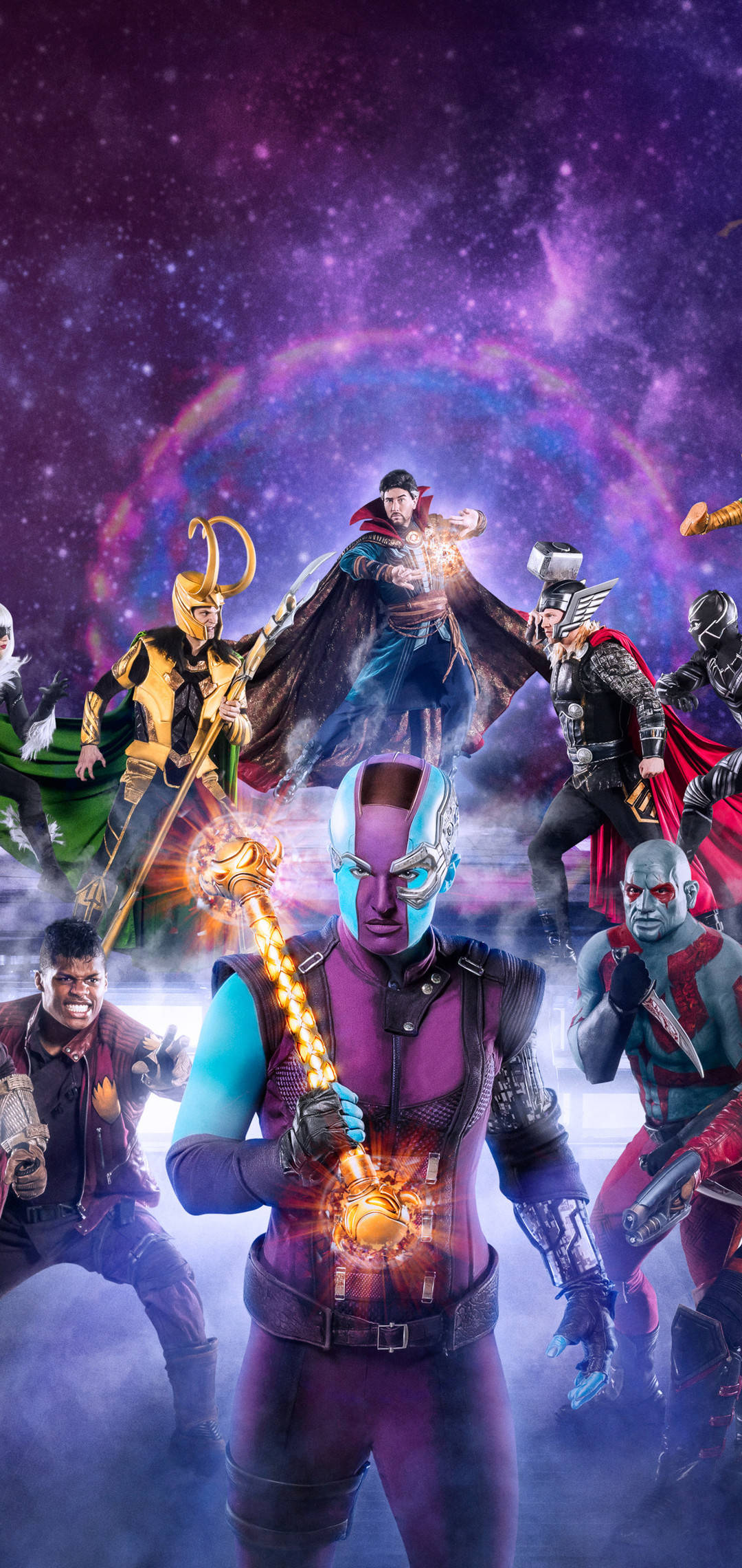 Avengers, iPhone X, purple, Full HD Phone Wallpaper