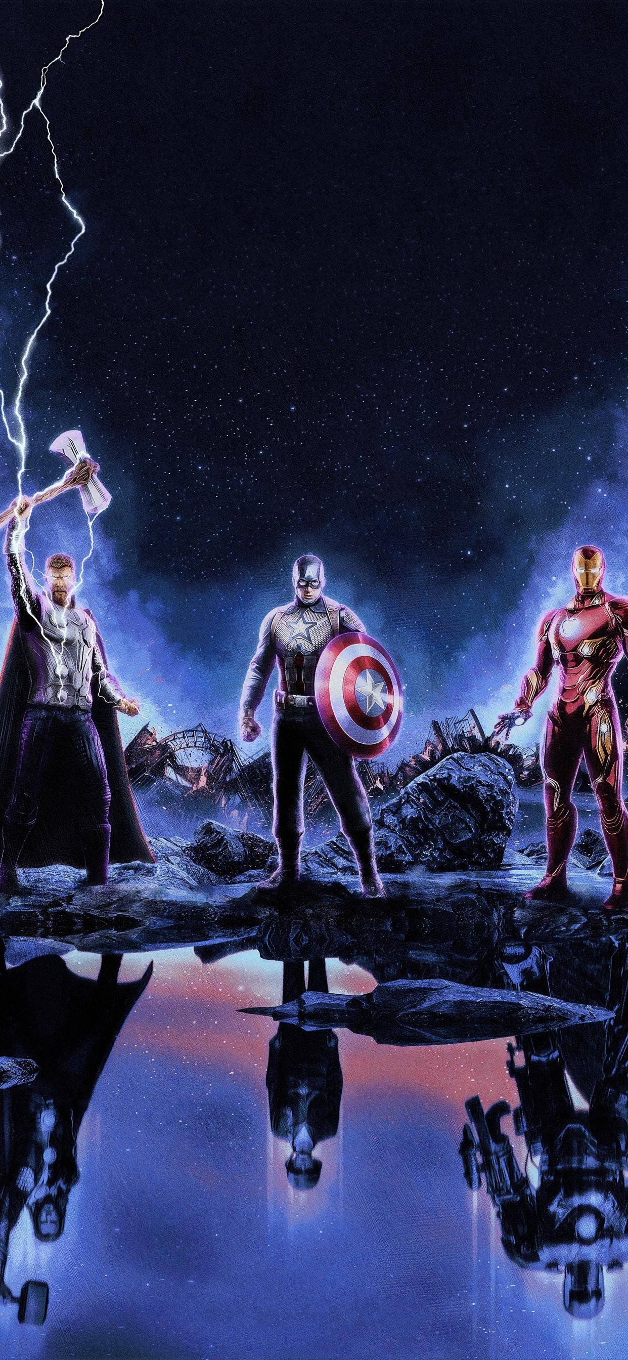 Avengers, iPhone X, Dark Galaxy, 2K Phone Wallpaper