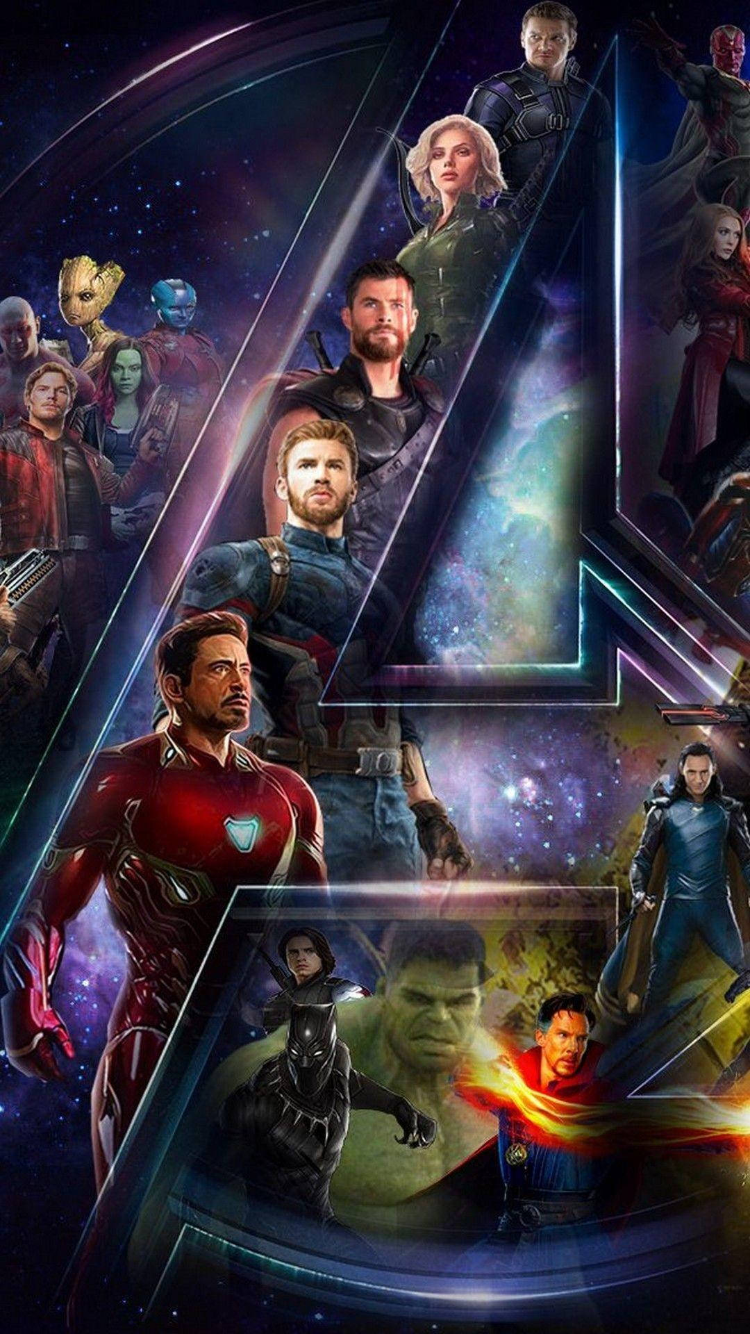 Avengers, iPhone X, Purple Galaxy, Full HD Phone Wallpaper
