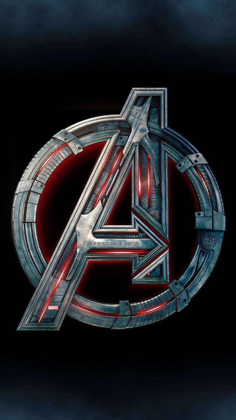 Avengers iPhone, futuristic steel logo, metallic Avengers logo, HD Phone Wallpaper