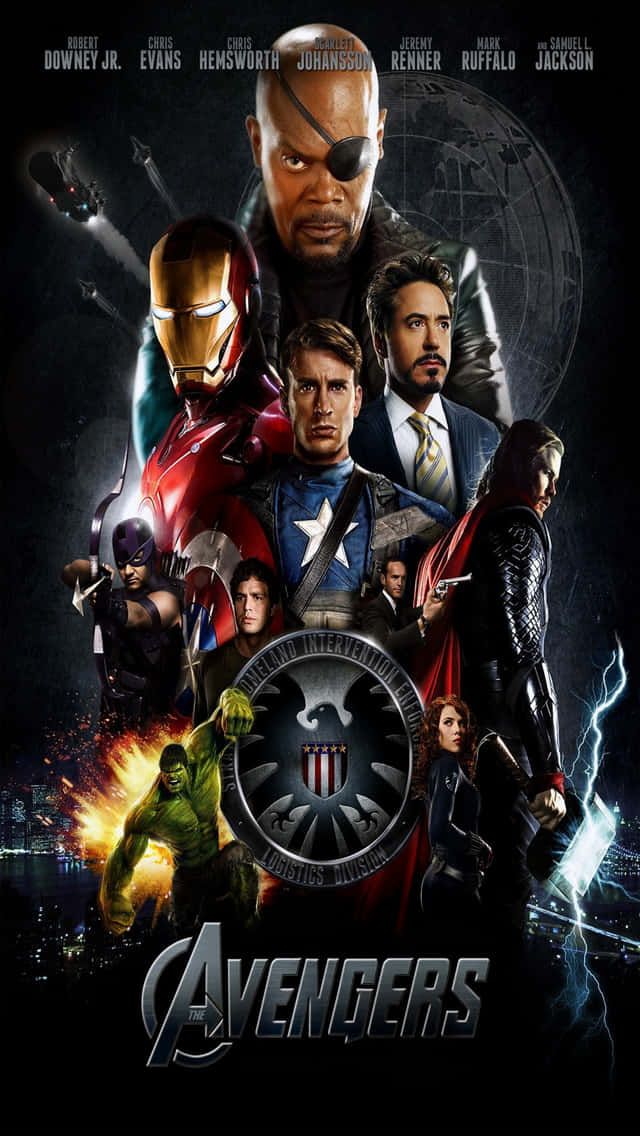 Avengers, superhero team, dark cityscape, SD Phone Wallpaper