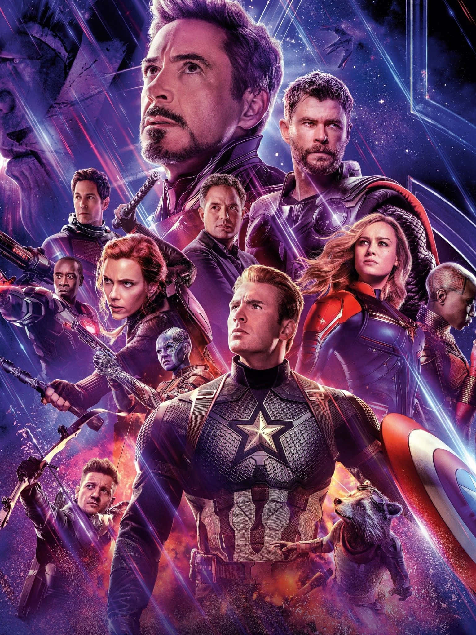 Avengers, Iron Man, cosmic battle scene, Full HD Phone Wallpaper