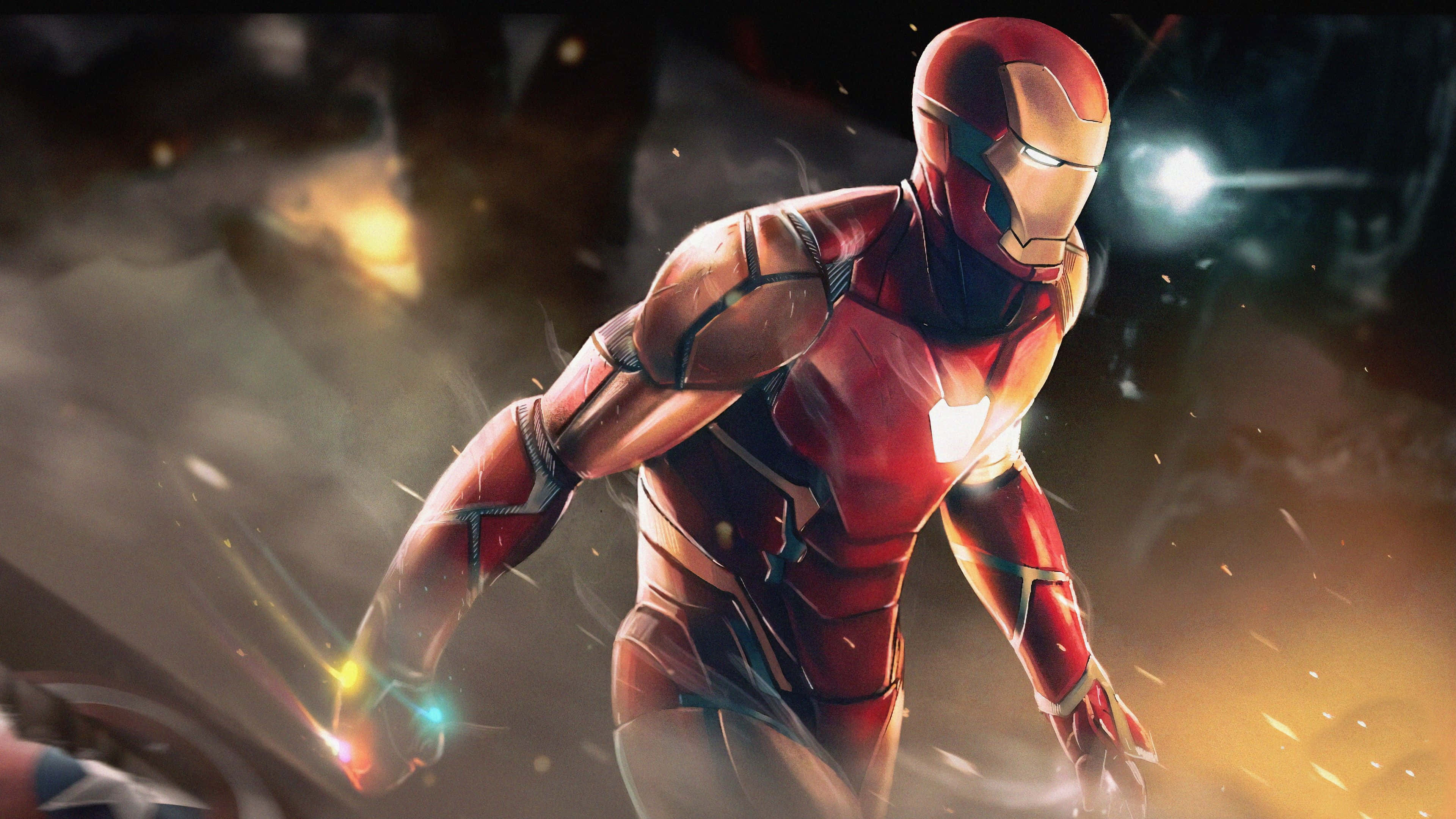 Iron Man, Avengers, red and gold armor, 4K Desktop Wallpaper