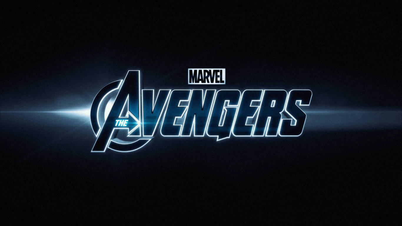 Avengers Logo, electric blue, dark background, HD Desktop Wallpaper