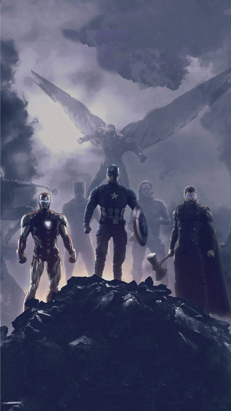 Avengers, iPhone X, stormy skies, HD Phone Wallpaper