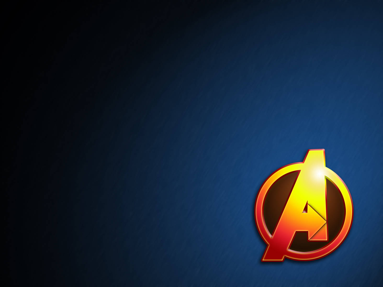 Avengers Logo, fiery orange, yellow, HD Desktop Wallpaper