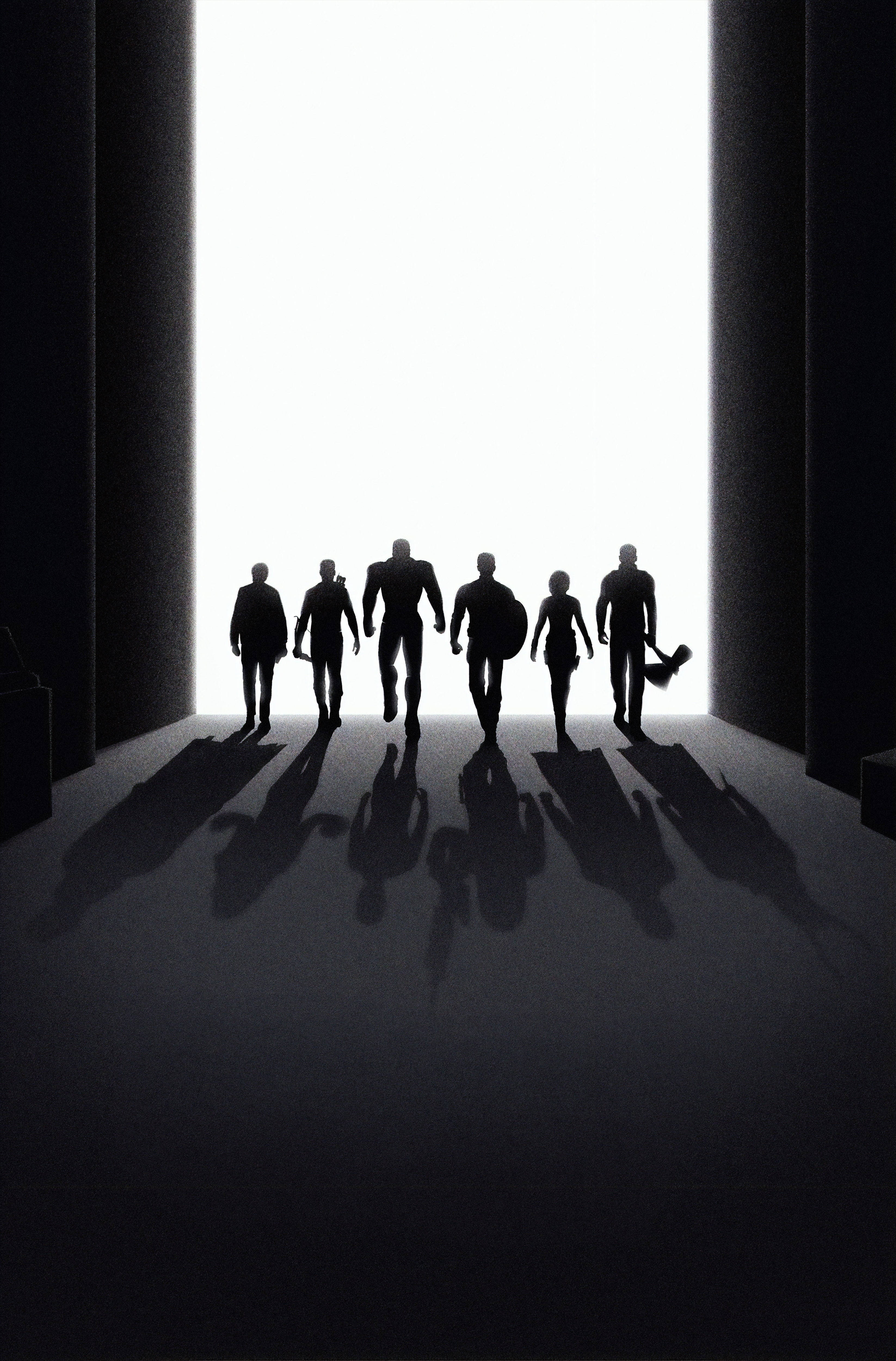 Avengers, silhouette, blinding light, 4K Phone Wallpaper