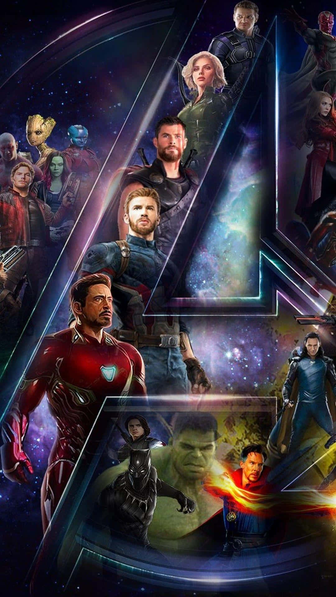 Avengers, iPhone, cosmic collage, Full HD Phone Wallpaper