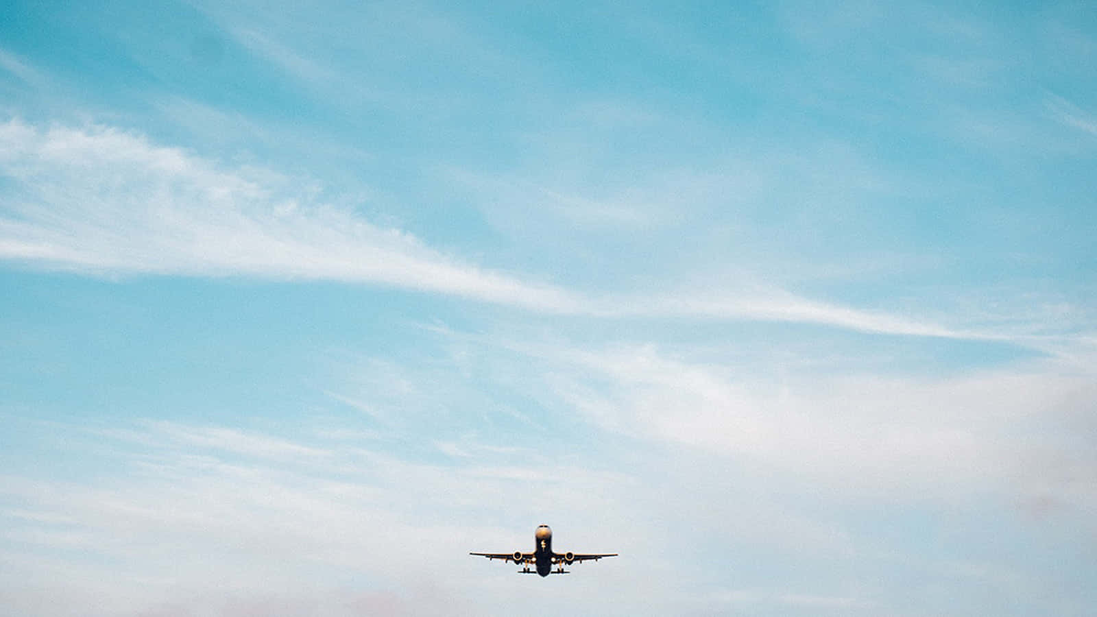 small airplane, blue sky, white clouds, HD Desktop Wallpaper