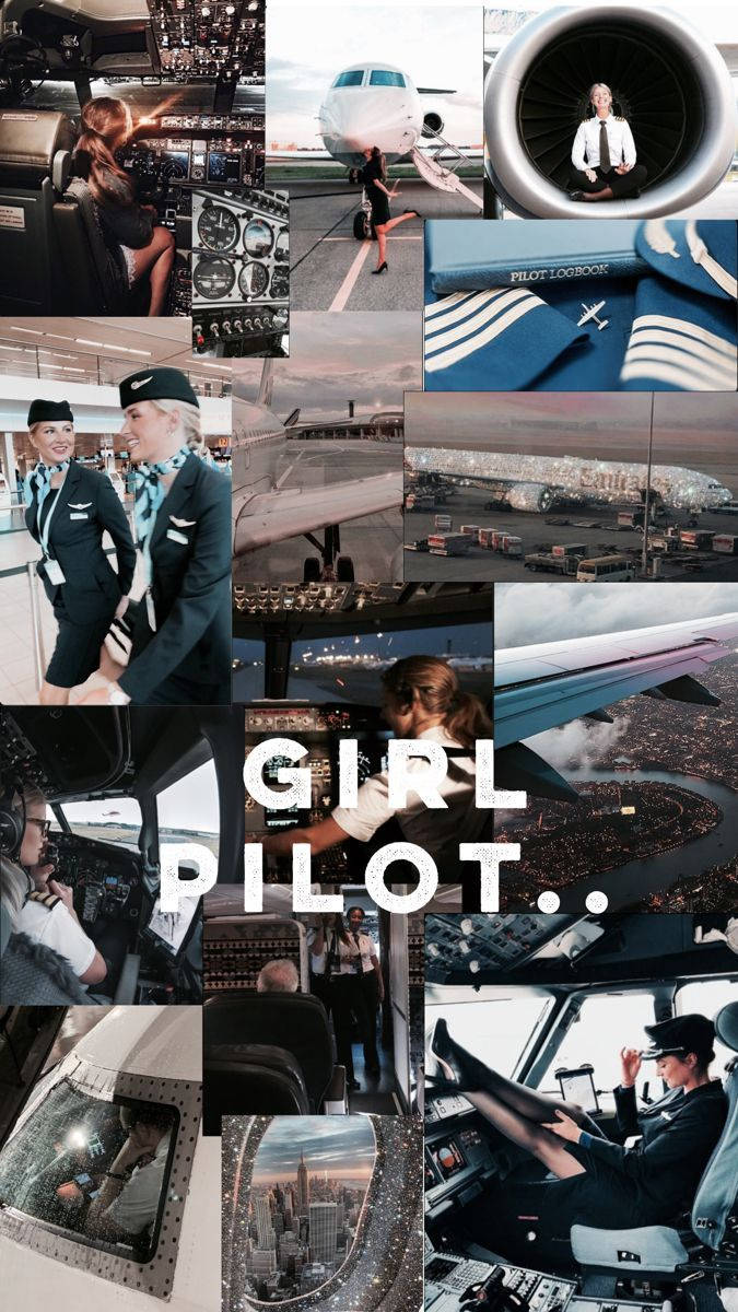 girl pilot, cockpit views, airport scenes, SD Phone Wallpaper