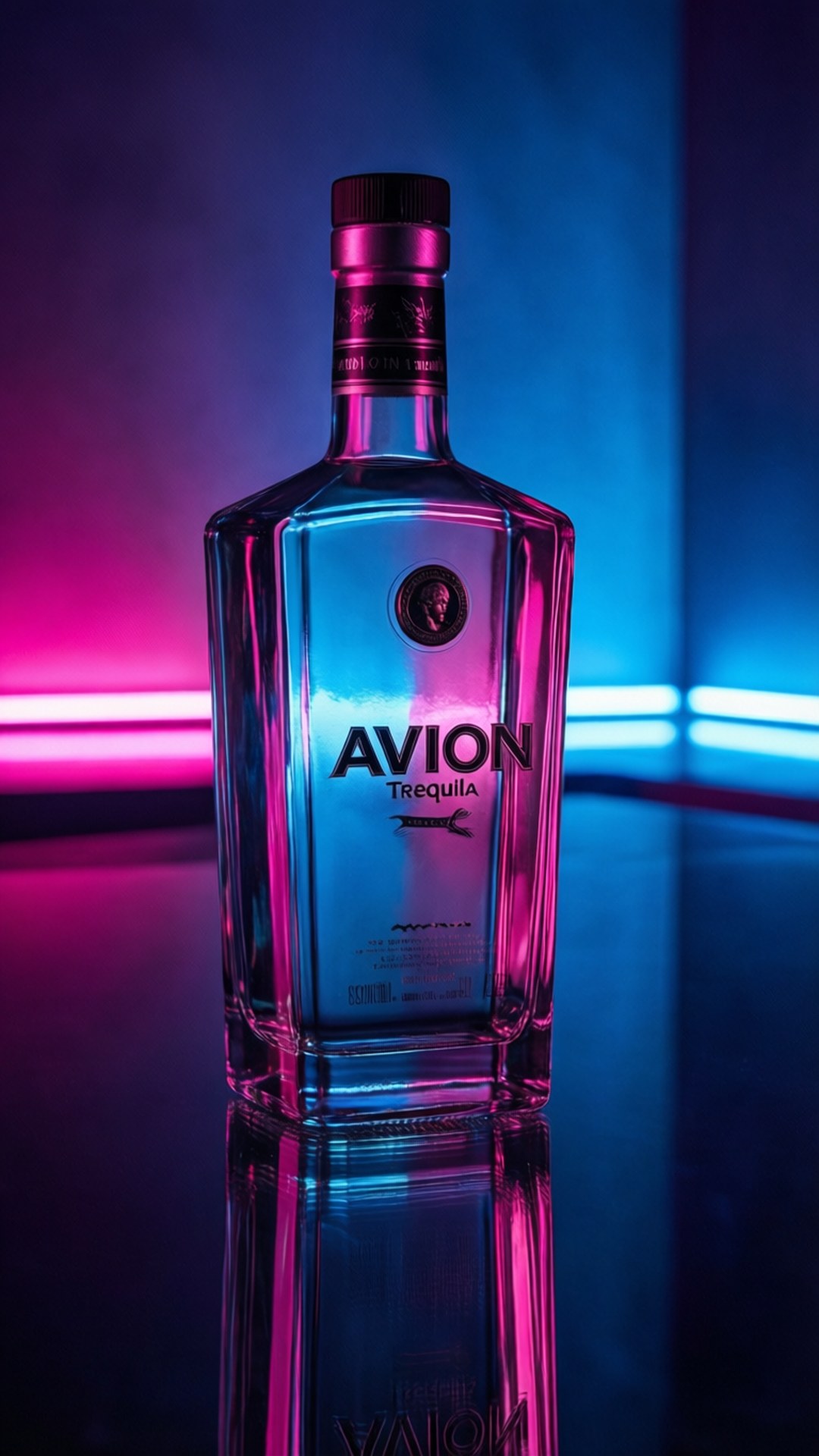 Avion Tequila, neon pink, neon blue, Full HD Phone Wallpaper