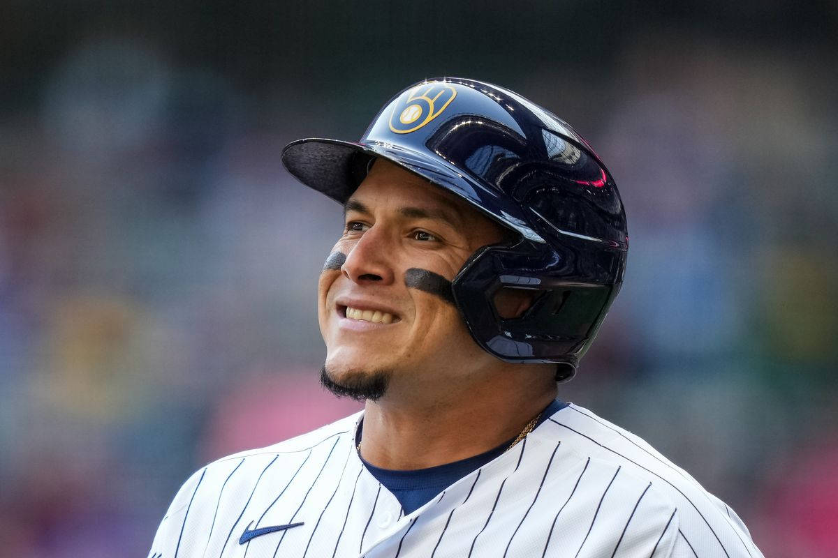 Avisail Garcia, pinstripe uniform, helmet, SD Desktop Wallpaper