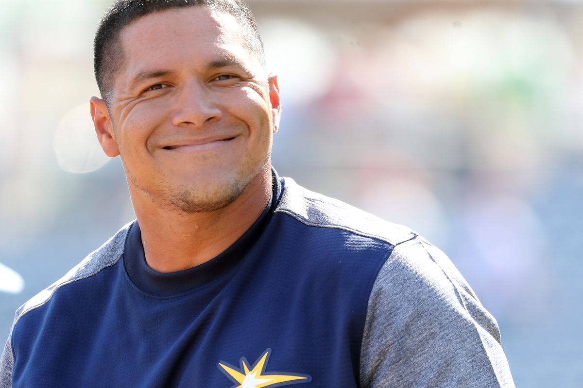 Avisail Garcia, blue and gray athletic shirt, yellow star logo, SD Desktop Wallpaper