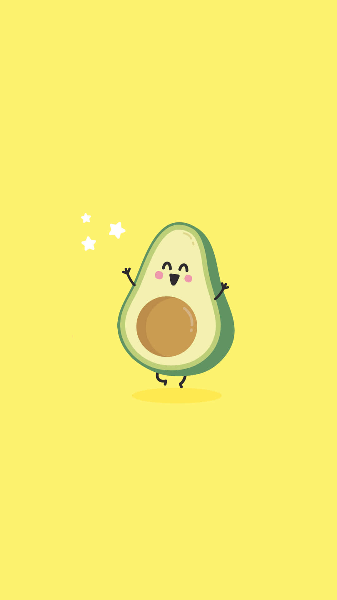 Avocado iPhone, cartoon avocado, arms legs, Full HD Phone Wallpaper
